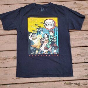 Demon Slayer Basic Graphic Black Tee - Size M